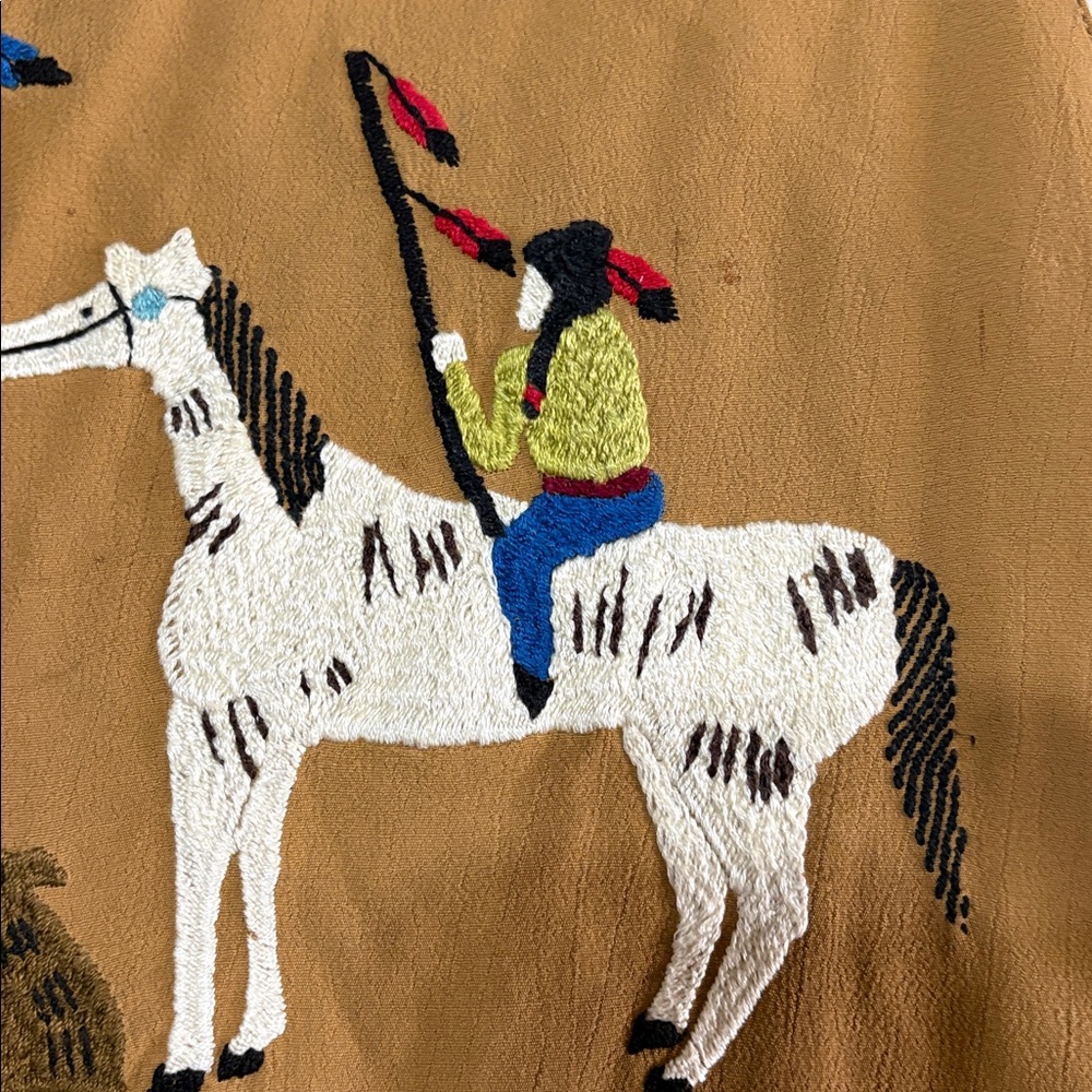 Double D Ranch Vintage Tan Vest with Embroidery; Size M - Picture 8 of 14